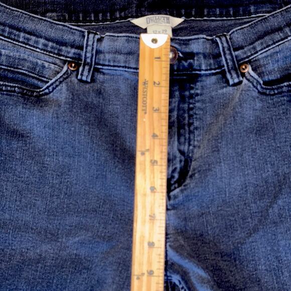 Duluth Trading Jeans Womens 12x29 Straight Leg Black Daily Denim Stretch - Picture 4 of 7